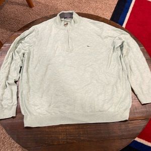 Light Green quarter zip vineyard vines light sweater